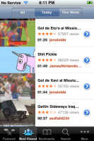 YouTube Menu