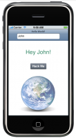 Hello World app on the simulator