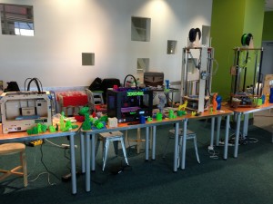 The robots before the doors opened